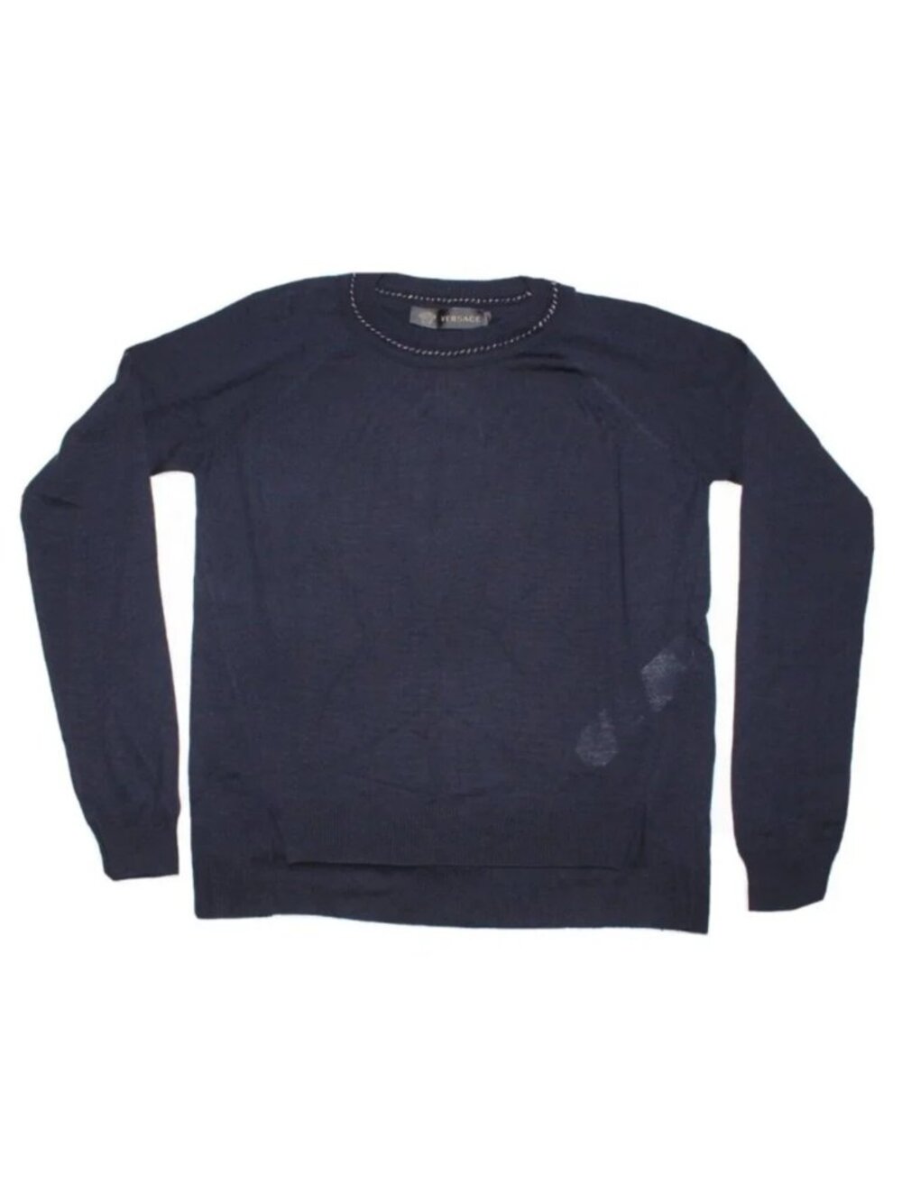 Authentic NWT Versace Women's Sweater Wool Navy Size Italy 38 $925 Retail